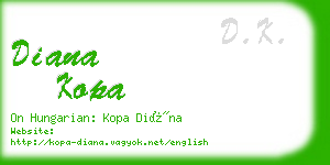 diana kopa business card